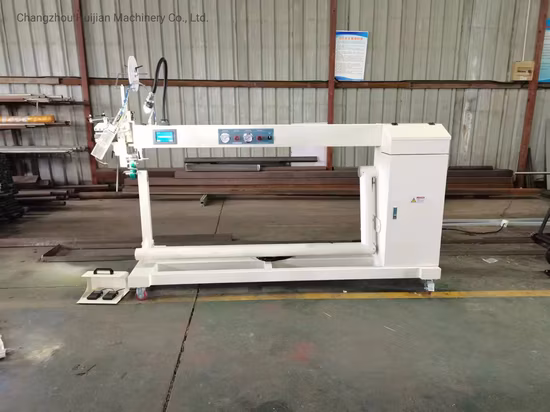 Máquina de sellado de costuras de aire caliente modelo de brazo extendido